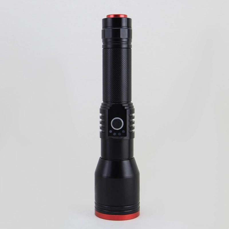 Outdoors Glare Torch Car safety Hammer LED USB Waterproof Flashlight