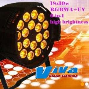 18X10W RGBWA+UV 6 In1 LED PAR Light (QC-LP022C)