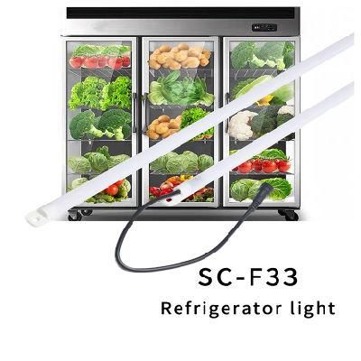 Supermarket Milk Display Air Curtain Cabinet LED Lights