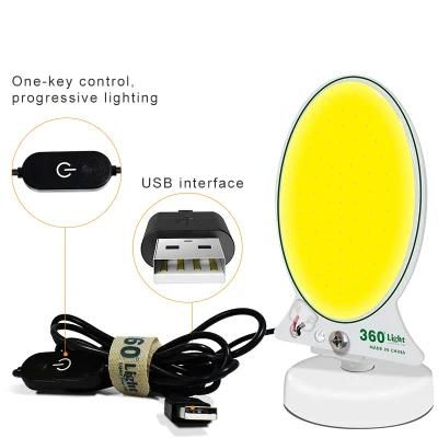 China 360 Light Super Bright USB Connector Magnetic Base Portable Camping Lamp with Mini Light Board