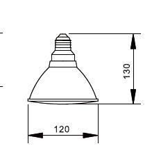 LED Reflector Lamp PAR38 15W Output 1200-1275lm Green Light