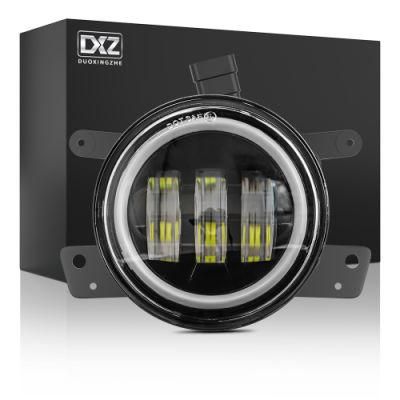 Dxz 4 Inch LED Fog Light for Jeep Wrangler Jk Bumper Lamps Turn Signal off Road Fog Light Replacement Kit Projector Front