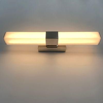 IP20 10W Modern Chrome Mirror Light Stainless Steel LED Mirror Lights for Bedroom/Bathroom/Hotel