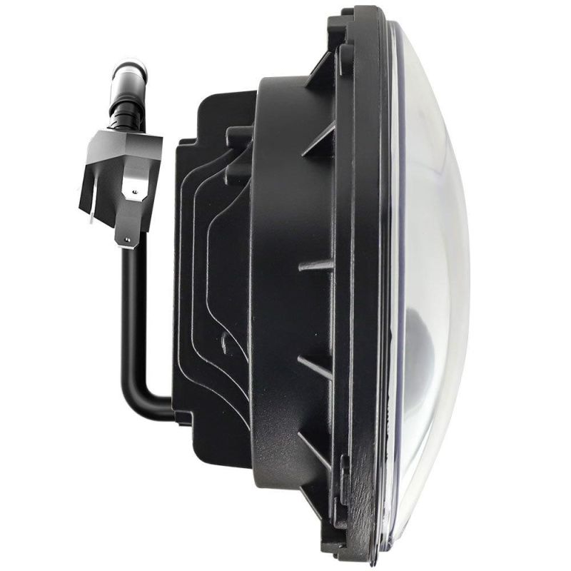 Dxz 7 Inch Headlights Thick Section Sliver Without Aperture LED Headlamp with DRL Hi/Lo Beam for Jeep Wrangler Jk Motorcycle Headlights