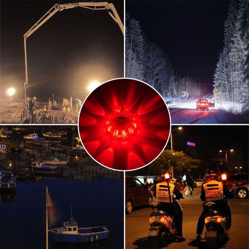 3 Pack LED Road Emergency Roadside Safety Flashing LED Flare Traffic Warning Light with Magnetic Base