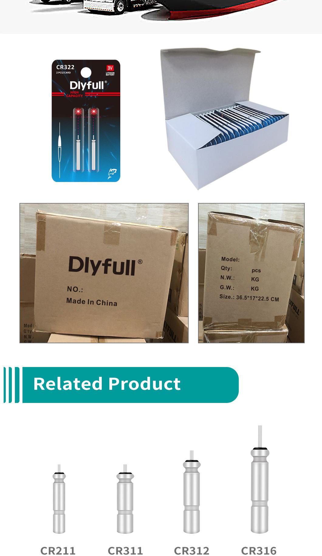Dlyfull Factory Customized Direct Sales Cr311 3V Electronic Luminous Float Pin Battery for Fishing Float