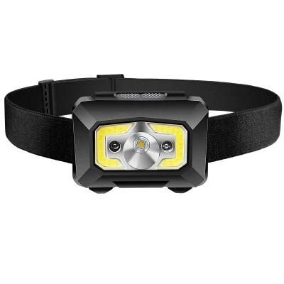 Goldmore9 Motion Sensor Rechargeable COB Headlamp for Camping, Hiking, Outdoors