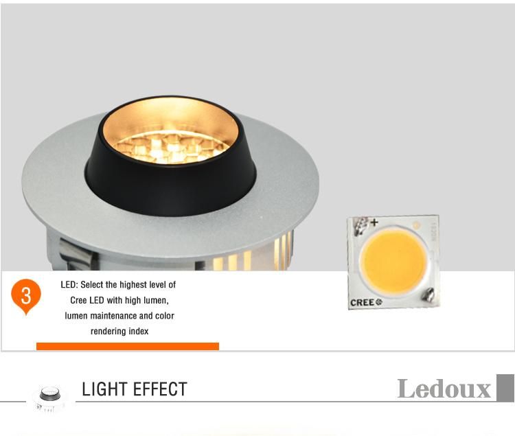 High Quality 6W 220V Recessed LED Spotlight Down-Lighting Cabinet COB LED Light