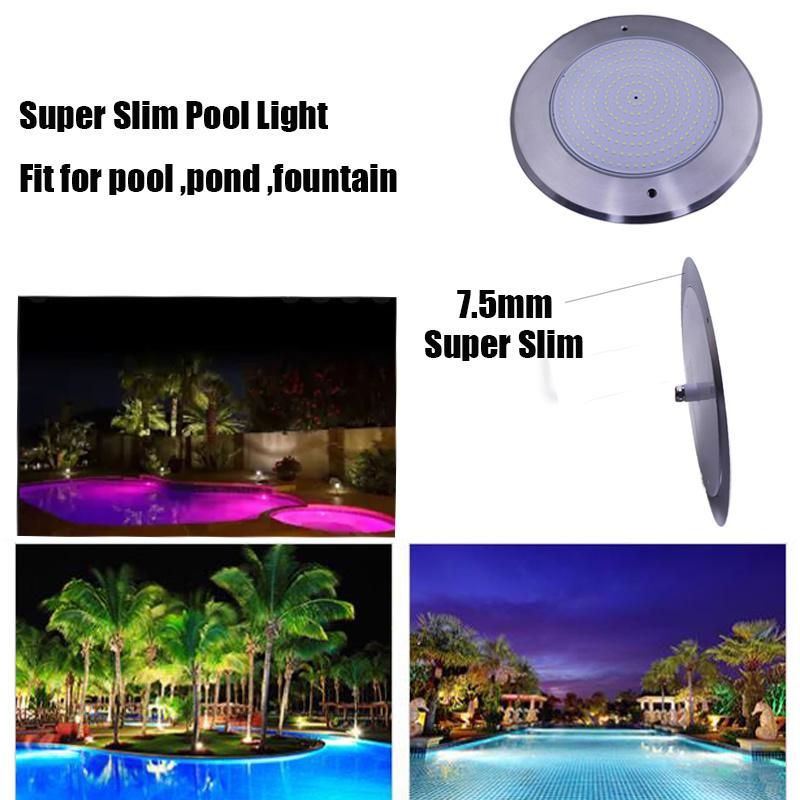 Stainless Steel IP68 10W AC 12V Cool White Warm White RGB Mixing Wall-Mounted Underwater Pool Lights