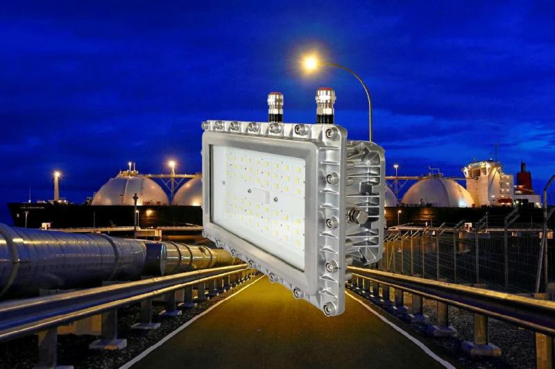 Explosion-Protected LED Lighting Manufactured Brightest LED Outdoor Flood Light Luminaire Efficacy 130-145lm/W IP66 for Pharmaceutical 100W 150W Manufacturer