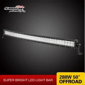 288W 50inch Hot Offroad Double Row Curved LED Light Bar