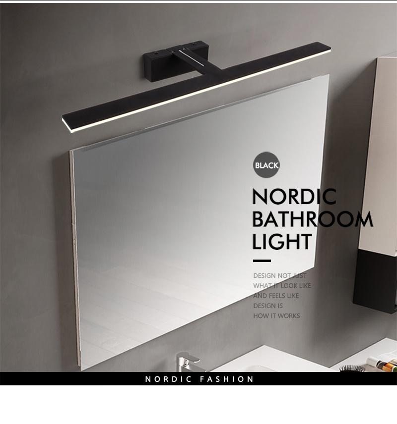 Nordic LED Bathroom Lamp Black&White Mirror Light Acrylic Cabinet Wall Lamp (WH-MR-08)