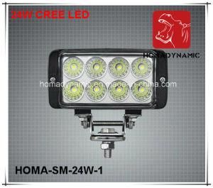 6 Inch 24W LED Work Light 6000k Super Bright LED Driving Light