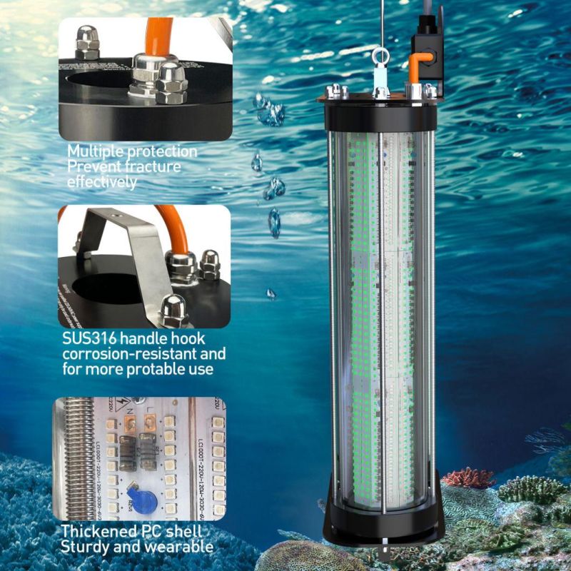 6000W Powerful Underwater Fish Attract Fishing Light