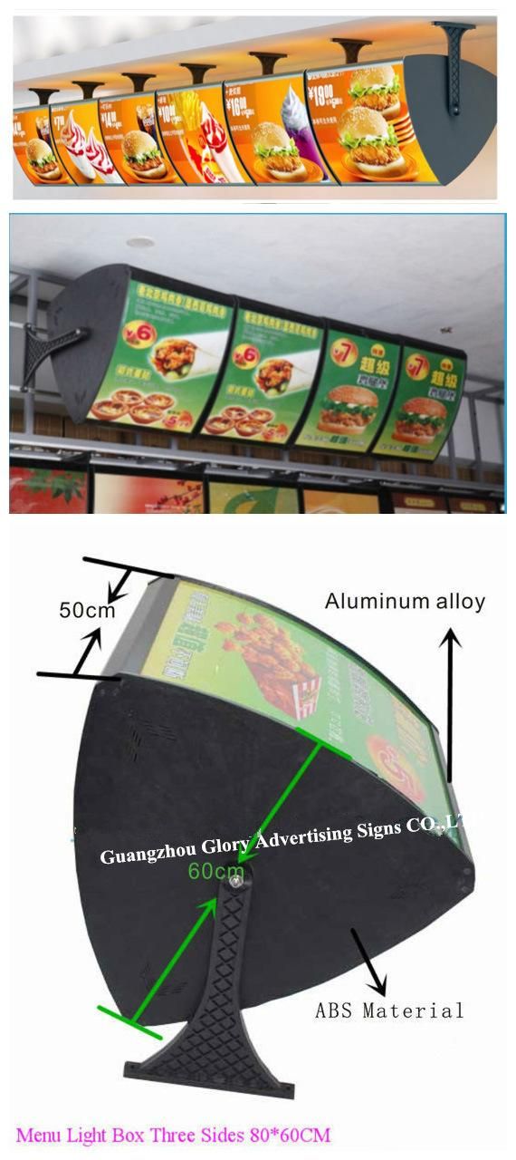 Backlit Fast Food Menu Boards for Restaurant Menu Sign
