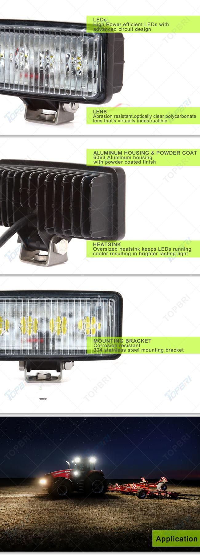 Agricultural Sealed Beam 20W CREE LED Working Work Light for Tractor