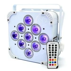 New Arrival 9pcsx15W RGBWA LED Battery Powered Wireless PAR Light