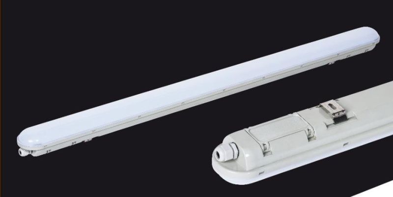 LED Triproof Light Fixture Waterproof Lamp Non-Corresive Car Park Light IP65 Ik08 No Clips