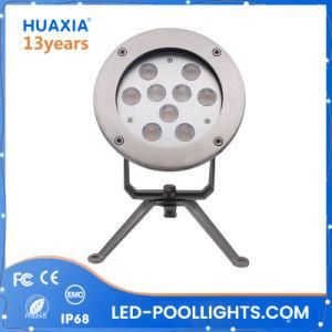 High Quality Die-Casting Stainless Steel 27W RGB Spot LED Underwater Light