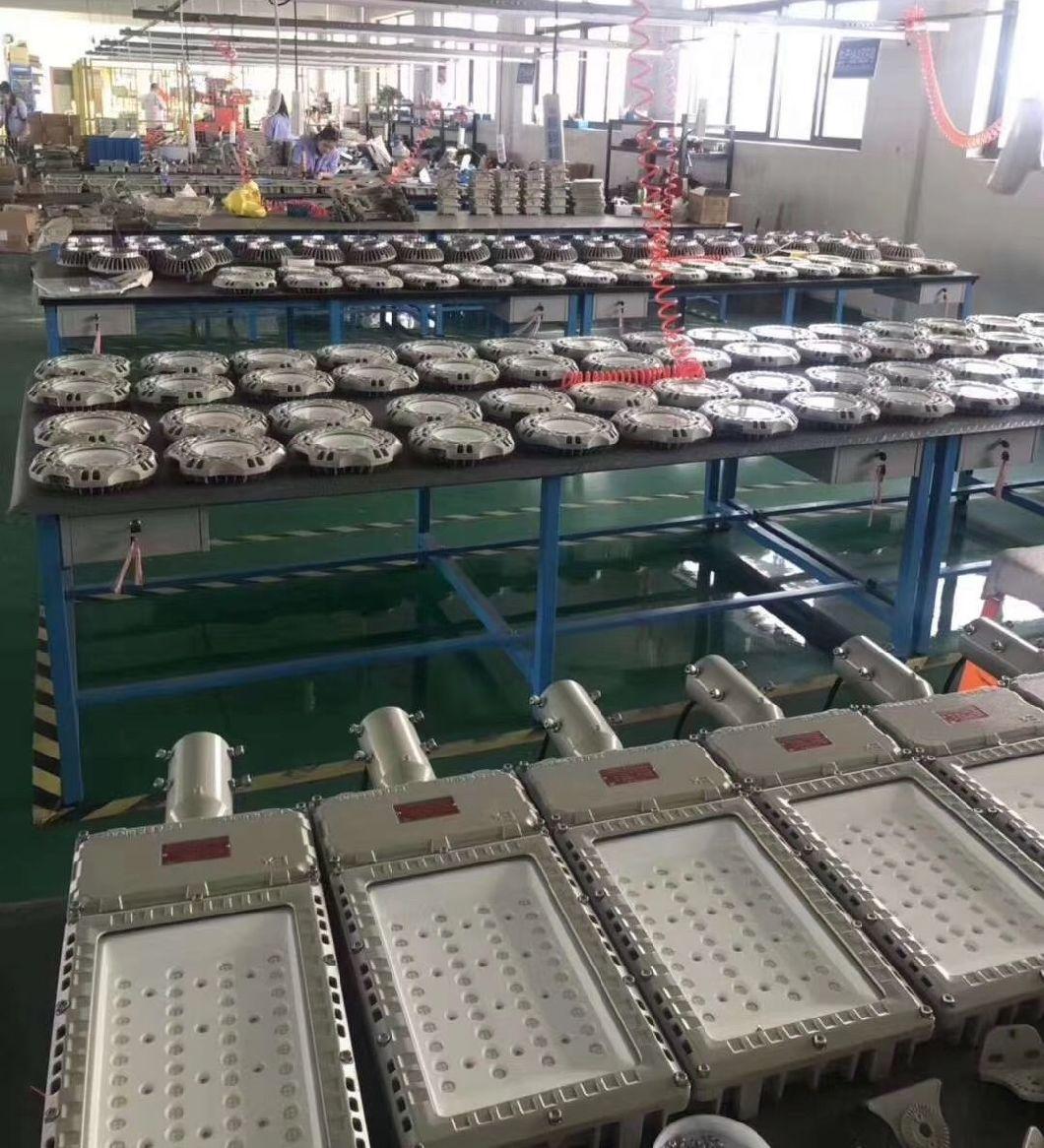 China Factory High Power Atex Flame Proof Die-Cast Construction Outdoor IP66 Wet Location Marine Environment Ex LED Floodlight High Bay 120W Fuel Gas Lighting