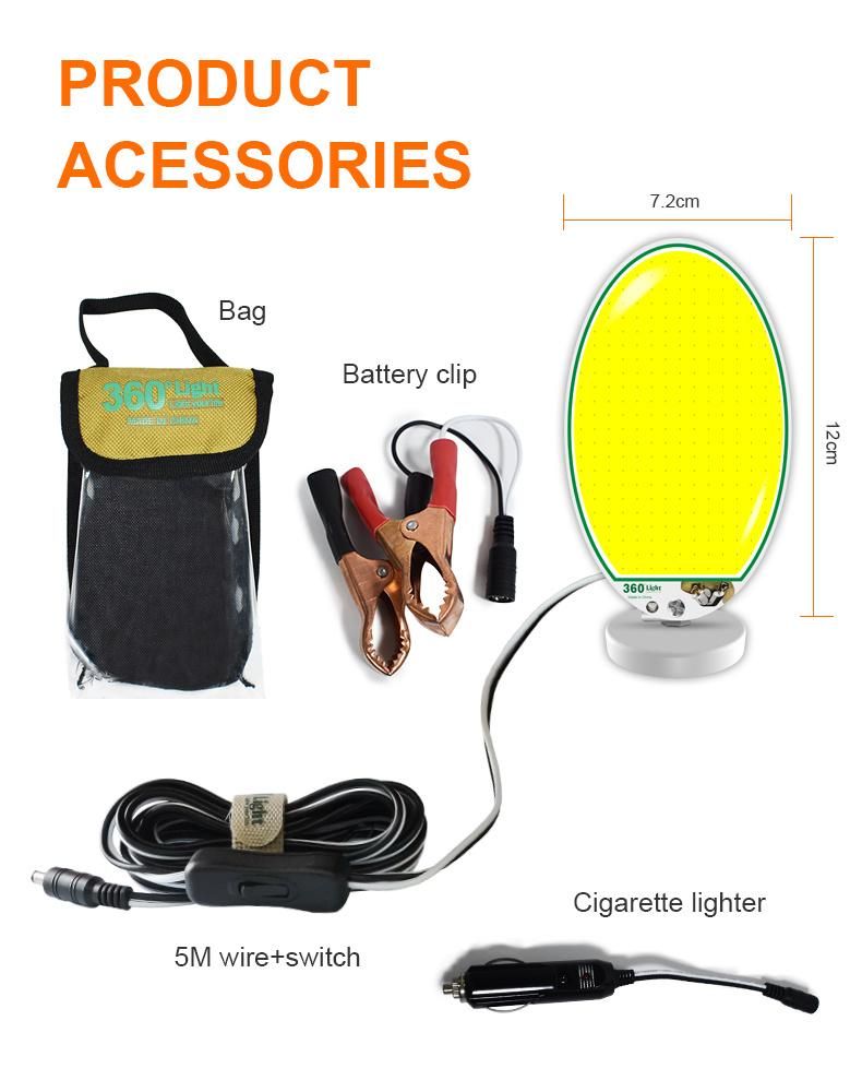 360 Light Right Size Lantern LED Camping Light COB Outdoor Hiking BBQ Lamp Car Repairing Lamp