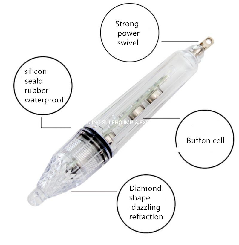 17cm Transparent Deep Drop Underwater Attractive LED Fishing Light