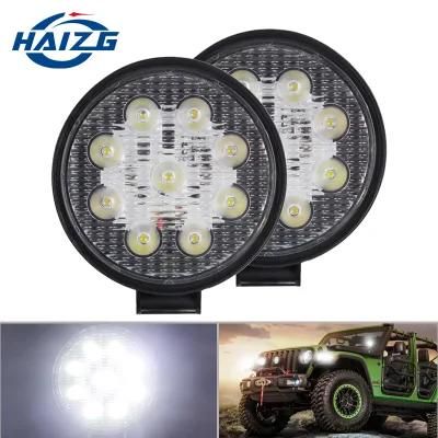 Haizg LED Work Lights 4inch 18W 27W 48W Offroad Car 4WD Truck Tractor Boat Trailer 4X4 SUV ATV 24V 12V Spot LED Light Bar