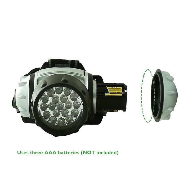 Custom Logo 19 LED Super Bright Headlamp for Hiking Adjustable Rechargeable Headlamp with 19LEDs and Warning Lights