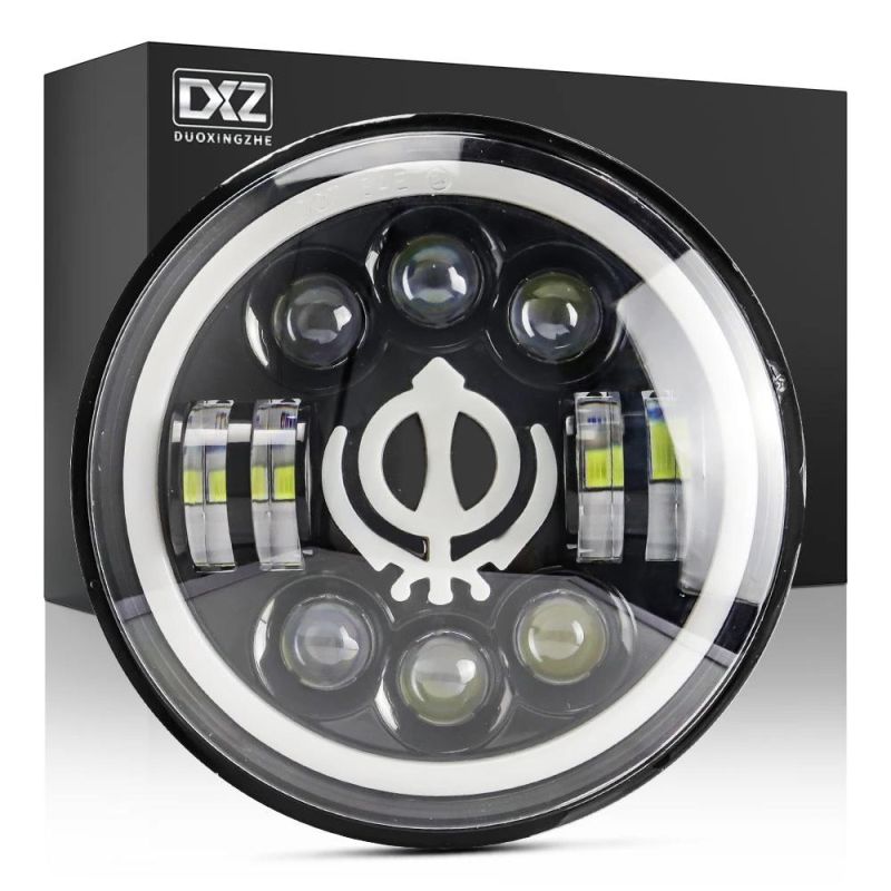 Dxz 7inch 12V 24V Car Accessories for Jk Wrangler Jeep 90W LED Headlight DRL Hi/Low Beam Lamp