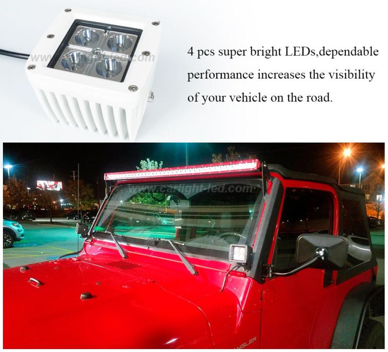 CREE 4X4 Flood Light LED Work for Jeep, SUV Truck, Hunters