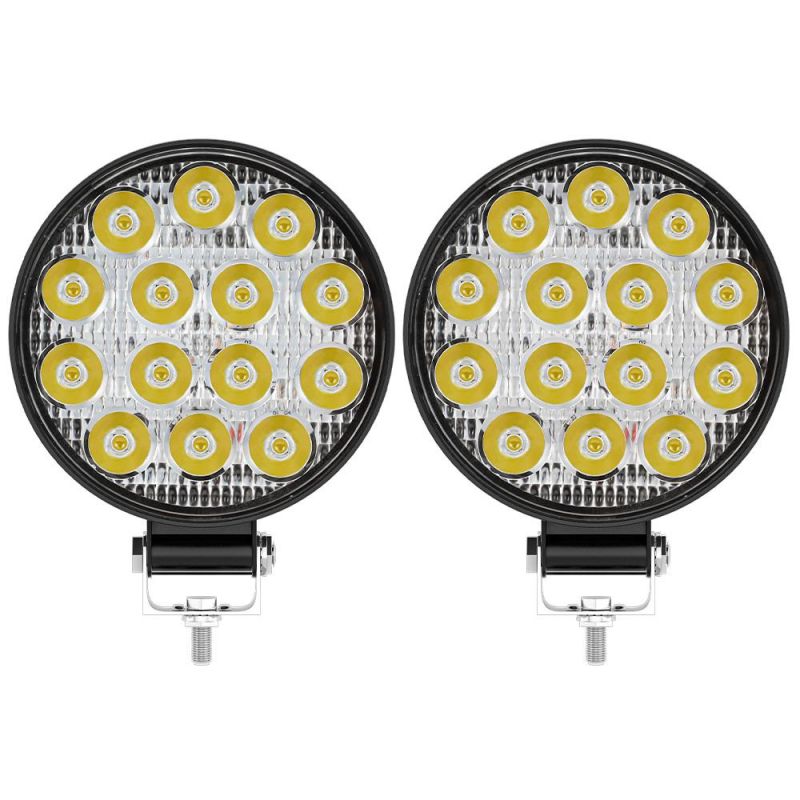 Dxz Factory Direct Sales of High Quality 4inch 42W 14LED 20mm Work Lights 6000K off-Road for 4X4 Wheel Truck SUV LED Work Lights