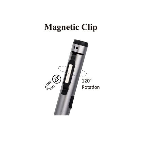 LED Rechargeable Magnetic Pocket Light with UV and Laser