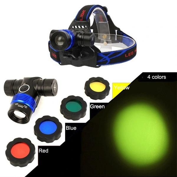 Ultra Bright 3W Zoomable Ultra Bright Headlamp Green LED