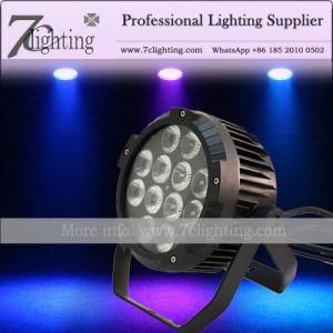 Flat LED PAR Light 12*18W RGBWA Stage Lighting Rental