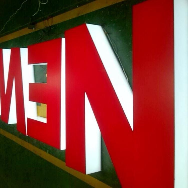 Store Front Logo Advertising Display Back Lit Channel Letter Sign