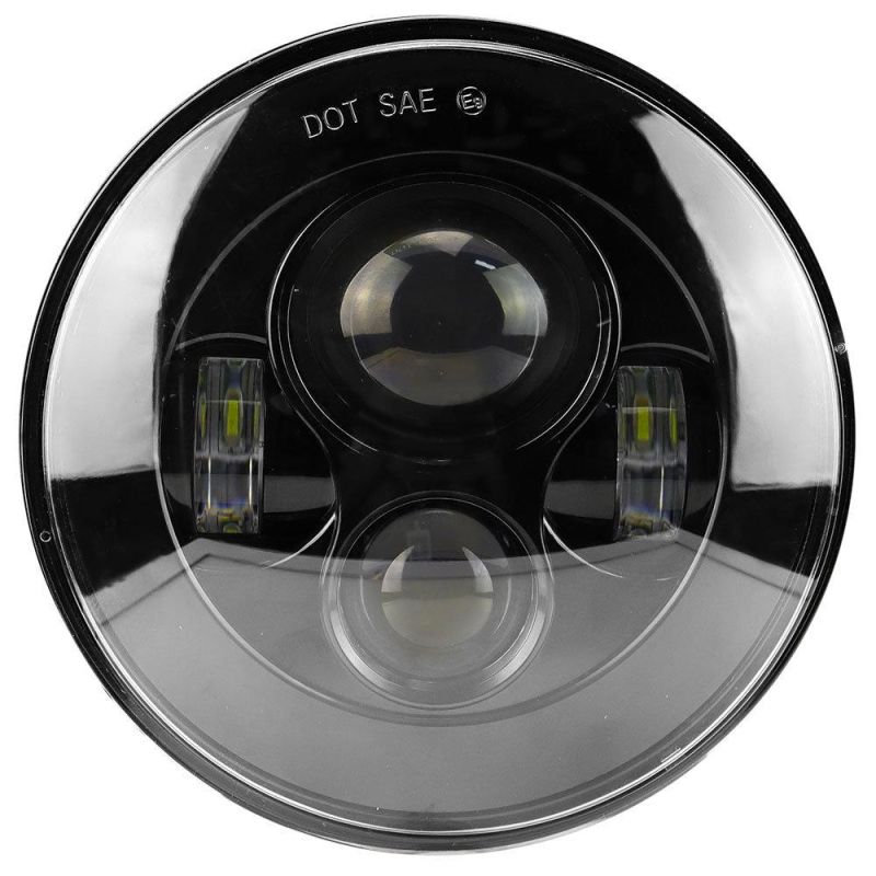 Dxz Logo DOT 12V 24V Harley Motorcycle Jeep 7 Inch Thin Section Without Aperture Round LED Headlight for Cars SUV Waterproof H4 H13