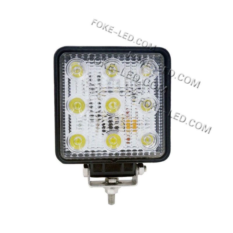 4.5 Inch Square 27W Auto LED Tractor Work Lamp