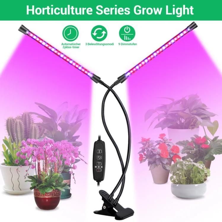 LED Grow Lights with Clip for Indoor Plants Flowers Veg Succulents Potted Growth 4 Heads Adjustable Goose Necks Plant Grow Lamp