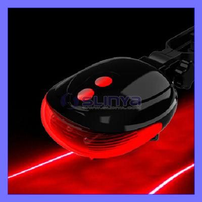 Waterproof Cycling Safety Bicycle Rear Lamp Bike Laser LED Warning Tail Light (LED-612)