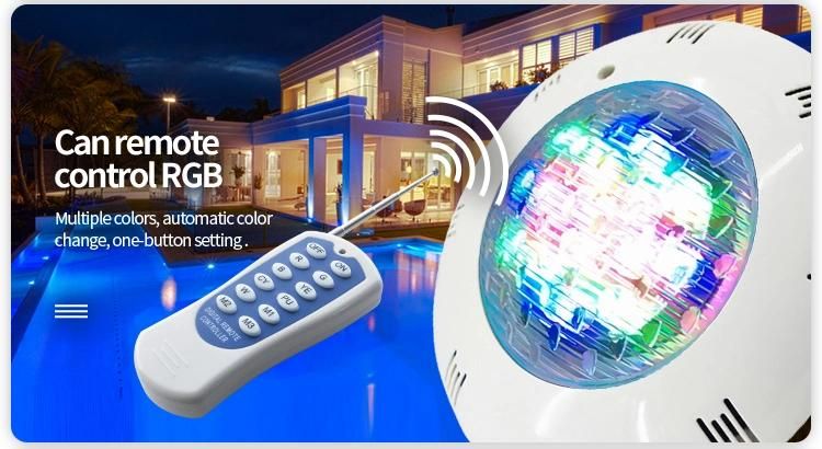 Surface Mounted Remote Control IP65 LED Underwater Lighting LED Submersible RGB Outdoor Swimming Pool Light
