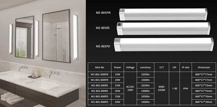 Wholesale PIR Sensor LED Tube Vanity Light for Bathroom Mirror Makeup