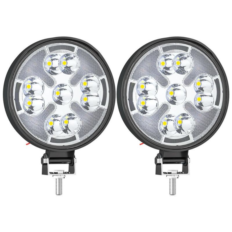 Dxz Car LED Work Light Bar 4X4 Offroad Headlight 21SMD Double Color Spotlights for SUV ATV Motorcycle Flashing