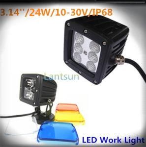 LED618 Laser Customer Logo DC Power White Light Spot for Jeep Wrangler Offroad 24W CREE IP68