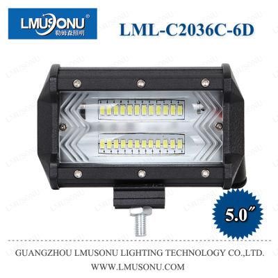 New C2036c-6D 5 Inch 72W LED Work Lights 6D Lens Spot Beam Double Rows for Truck Car Tractor