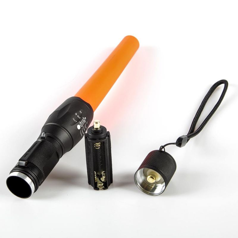 Yichen 300 Lumens Zoom LED Flashlights with Orange Baton