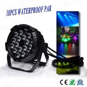 LED Waterproof 18PCS Rgbwauv 6in1 Zoom LED PAR Light