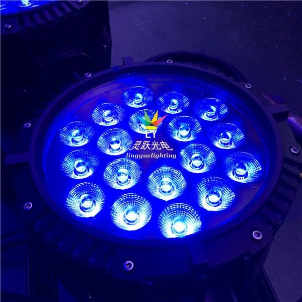 18X18W PAR 64 LED IP65 Rgbwauv Stage Lighting