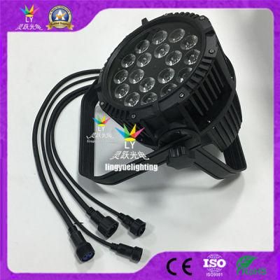 18W Rgbaw UV 18PCS Flat Stage PAR 64 LED Stage Lights