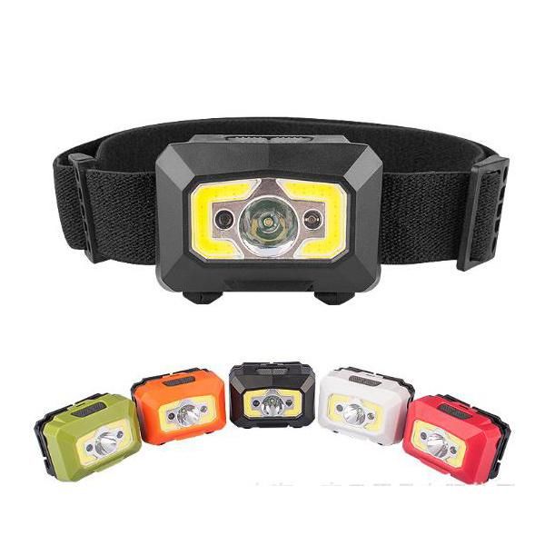 Plastic Motion Sensor Micro USB Rechargeble Headlamp