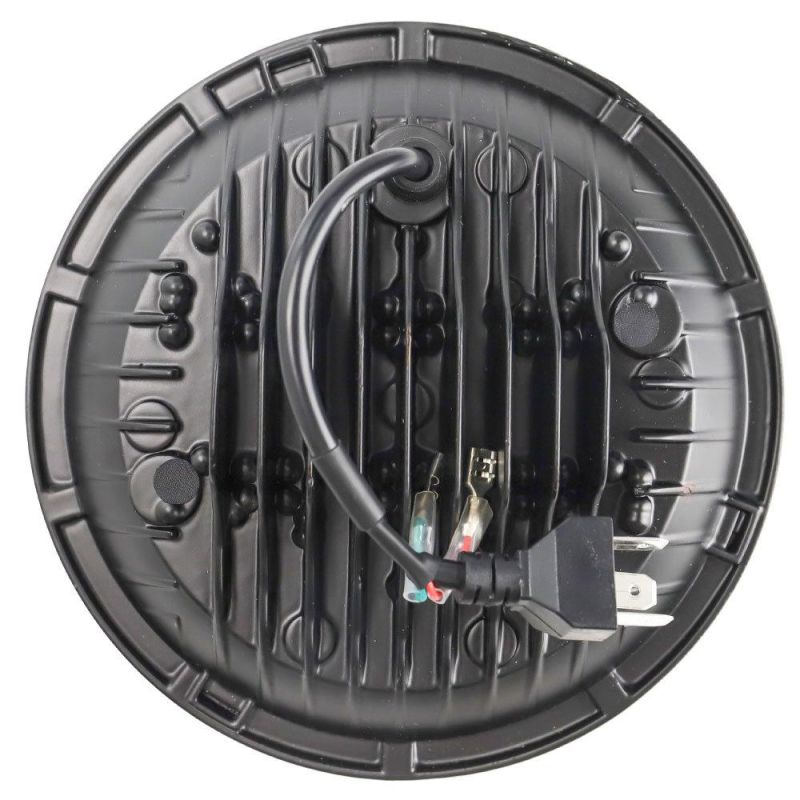Dxz 7 Inch 16LED Headlights High Low Beam Offroad Auto Half Round Thin Type LED Headlight for Jeep Wranlger